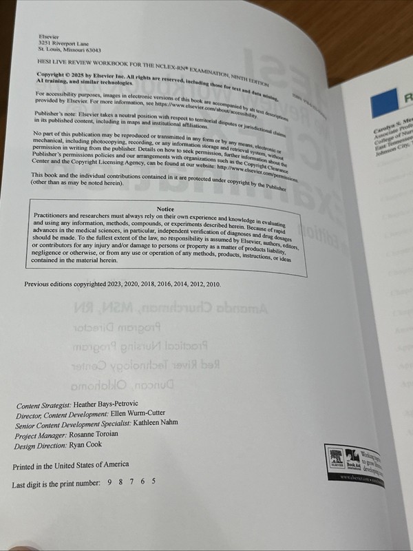 HESI Live Review Wkbk for the NCLEX-RN Examination 9th Ed 2025 UNUSSD/NO WRITING gallery