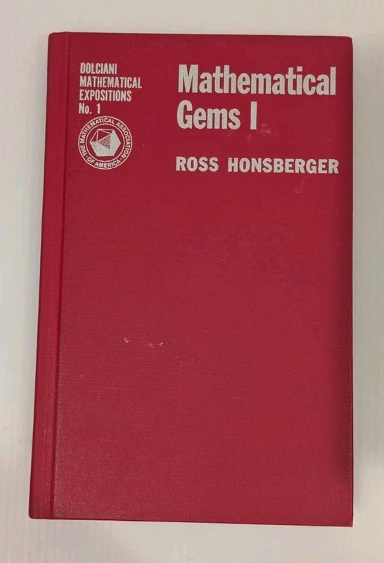 Lot of 2 - Mathematical Gems I (1973) & II (1976) By Ross Honsberger HARDCOVER gallery