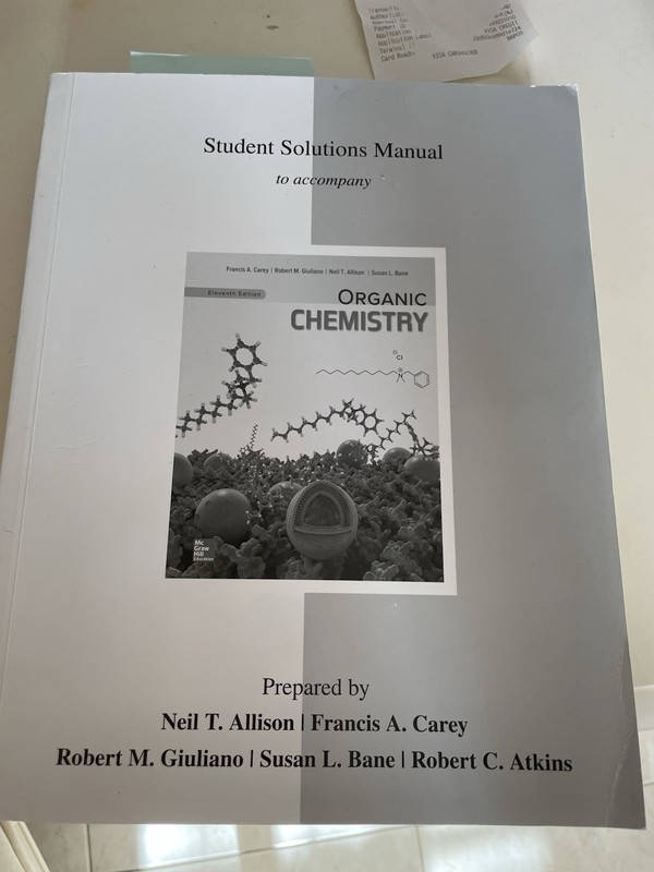 Student Solutions Manuel To Accompany Organic Chemistry