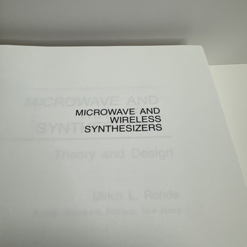 Microwave and Wireless Synthesizers : Theory and Design, Hardcover by Rohde, ... gallery
