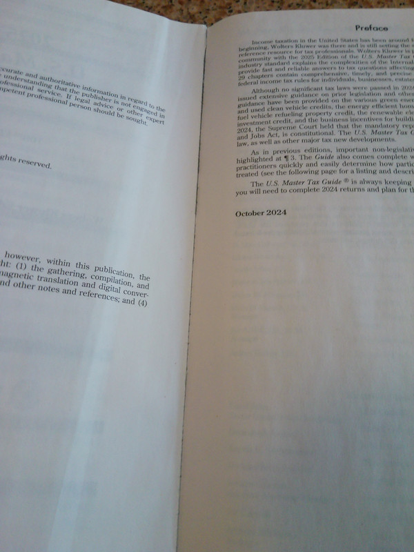 2025 Wolters Kluwer US Master Tax Guide ALMOST PERFECT - use w/ 2024 Returns gallery