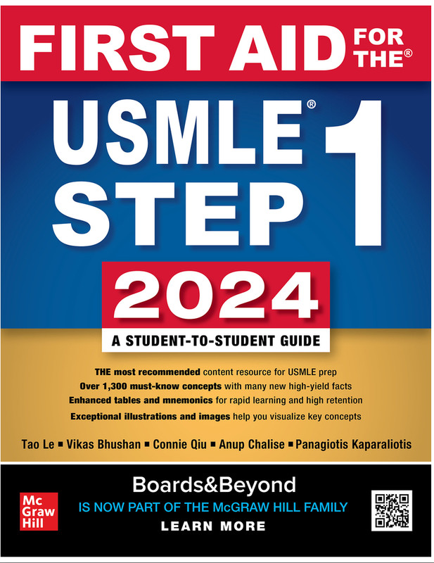 First Aid for the USMLE Step 1 2024 by Vikas Bhushan, Tao Le, Panagiotis…