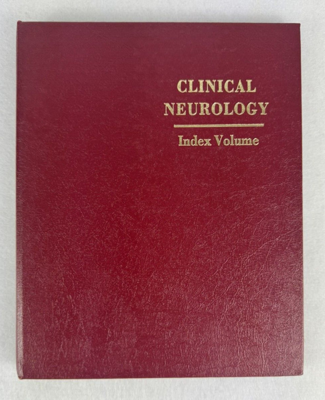 Clinical Neurology Index Volume (1976, Harper & Row) Hardcover Medical Reference