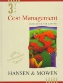 Cost Management: Accounting and Control, Hansen, Don R.,Mowen, Maryanne M., Very