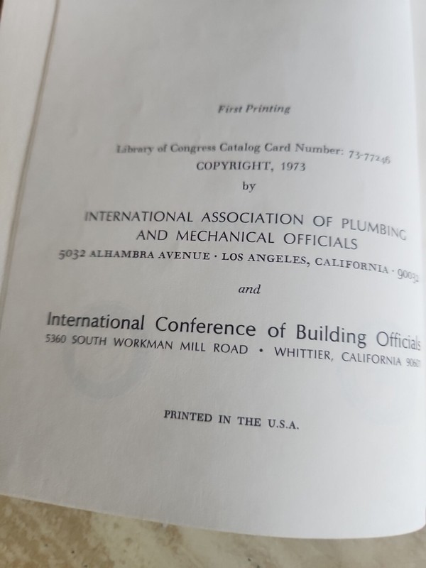 Vintage Uniform Mechanical Code 1973-International Assoc of Plumbing & Mech Off gallery