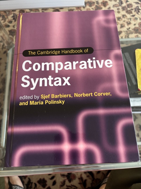 The Cambridge Handbook of Comparative Syntax by Sjef Barbiers Hardcover Book gallery