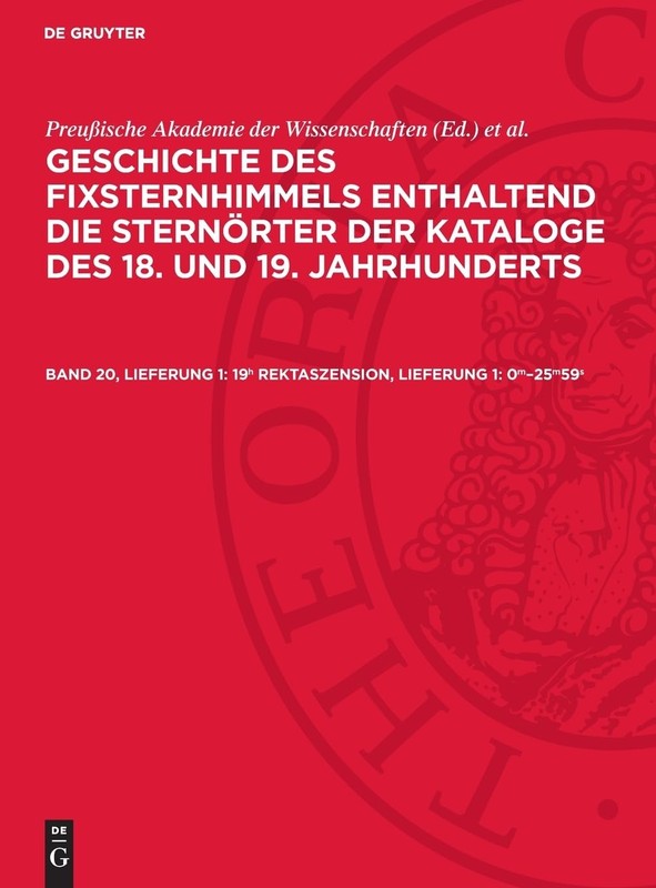 19h Rektaszension, Lieferung 1: 0m-25m59s (Hardback)