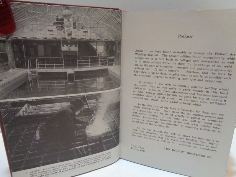 "Arc Welding and how to use it" by W.J. Chaffee 1938 Hobart Bros. Co. 334 Pages gallery