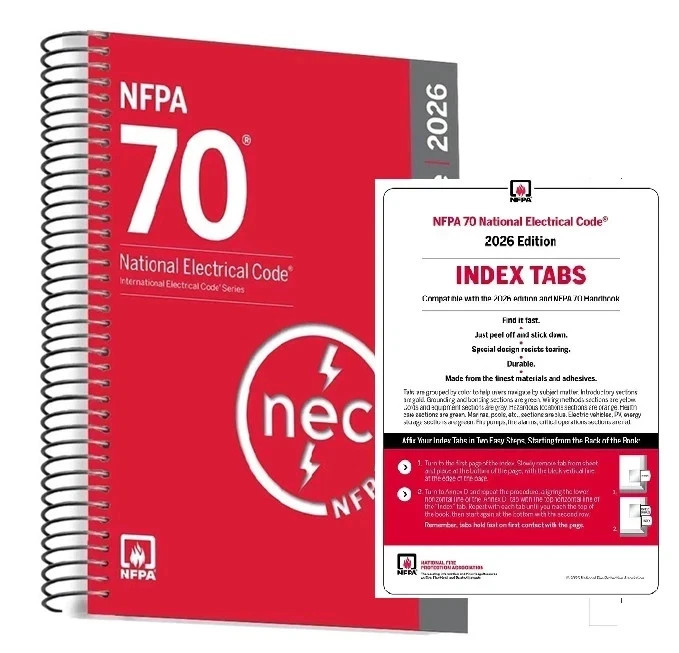 NFPA 70, National Electrical Code (NEC) 2026 spiral + index tab Free Ship , gallery