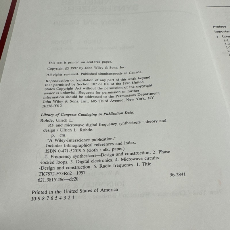 Microwave and Wireless Synthesizers : Theory and Design, Hardcover by Rohde, ... gallery