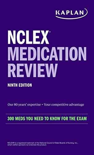 NCLEX Medication Review: 300+ Meds – Paperback, by Kaplan Nursing – Acceptable n