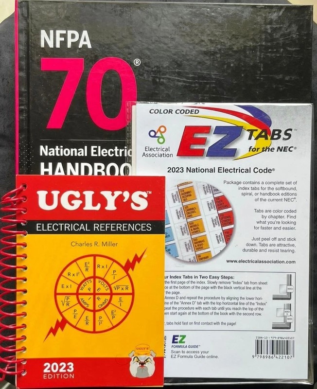 NFPA 70 National Electrical Code Handbook 2023 Hardcover + EZ Tabs + ugly elect gallery