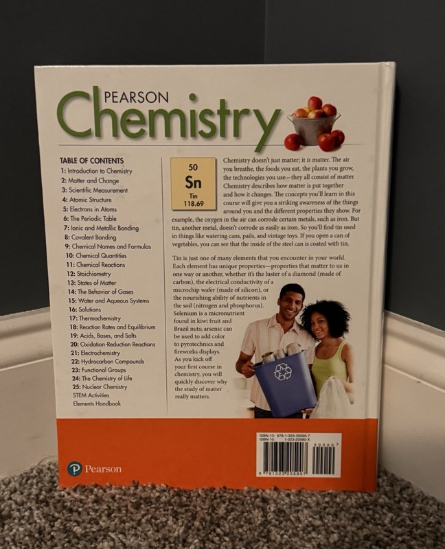 Chemistry Pearson Hardcover Textbook High School Student Edition Like NEW 2017 gallery