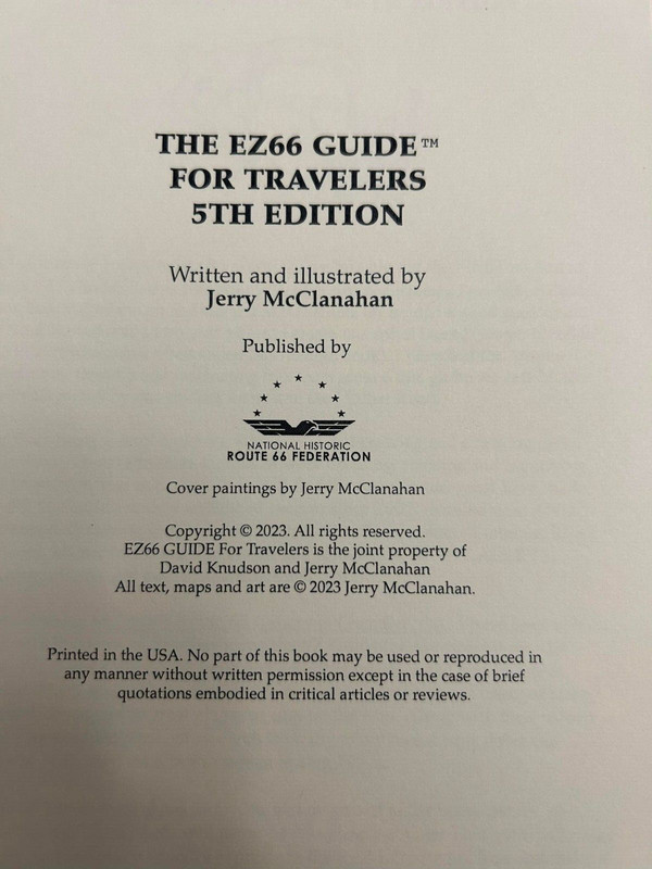 Route 66 EZ 66 Guide for travelers 6th Edition Brand New 2026 McClanahan gallery