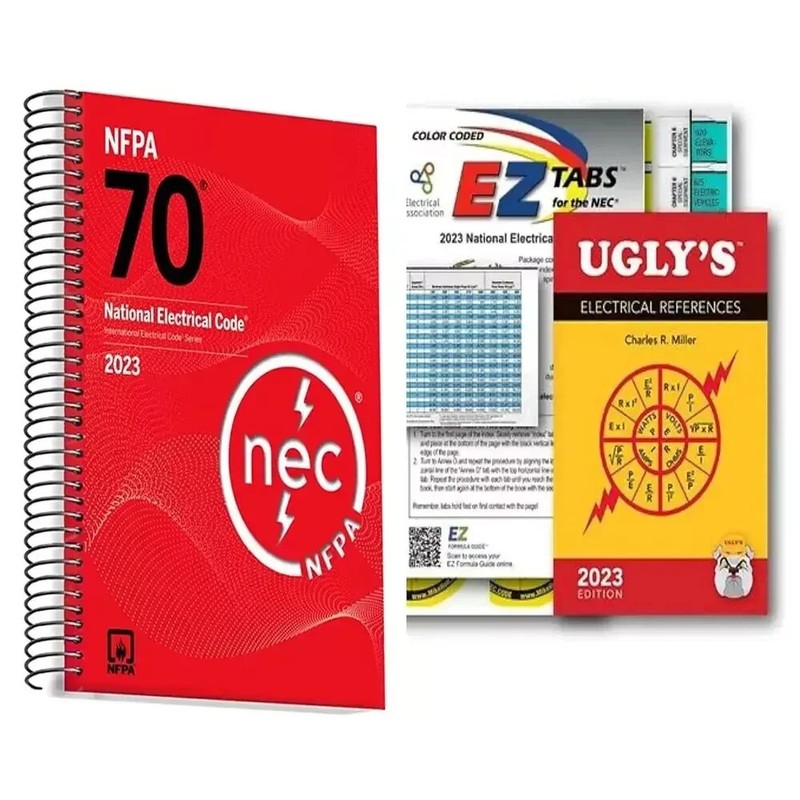 NFPA 70 2023 NEC Code Book + Ugly's Electrical Ref Spiral + EZ TAB USA STOCK FS gallery