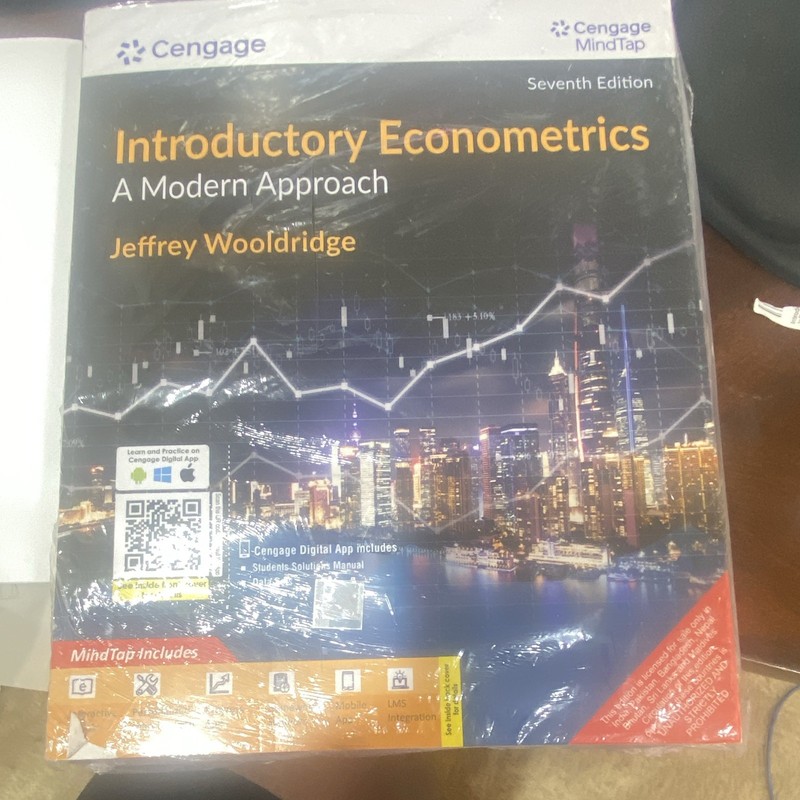 Cengage Introductory Econometrics 7th Int’l Rev PB 2020 Wooldridge MindTap