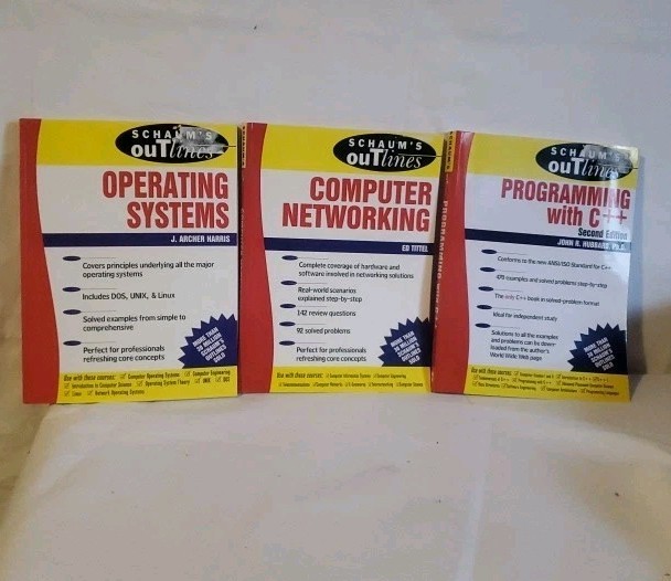 Lot of 3 Schaum’s Outlines for College Courses