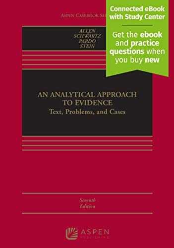 An Analytical Approach to Evidence: – Hardcover, by Ronald J. Allen; – Very Good