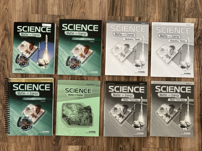 A Beka Science: Matter and Energy Set of 8 Books – 2nd ed, Student Teacher Gr 9