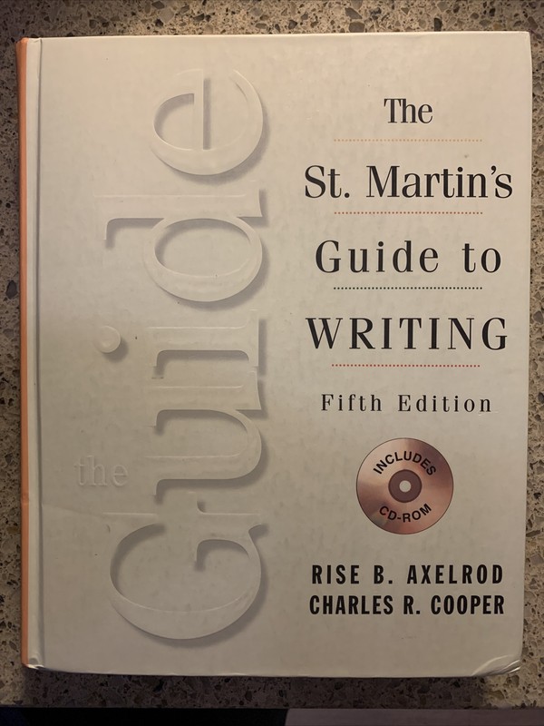 The St. Martins Guide to Writing Fifth edition include CD ROM—Please Read