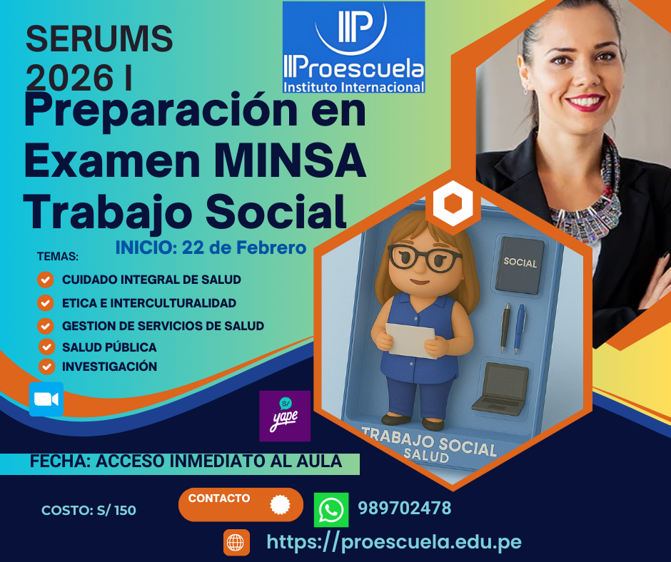 PREPARACION EXAMEN TRABAJO SOCIAL SERUMS 2026 MINSA