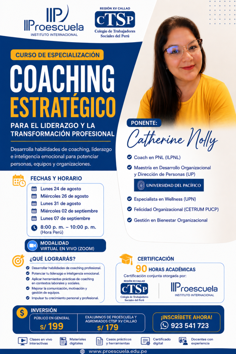 CURSO DE ESPECIALIZACION: COACHING ESTRATEGICO